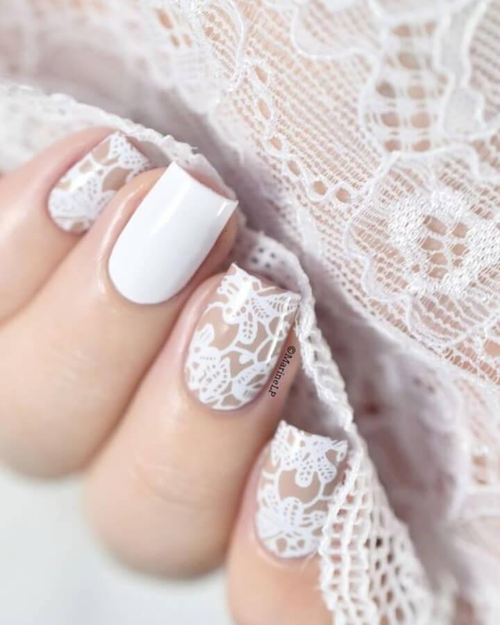 art des ongles de la mariée