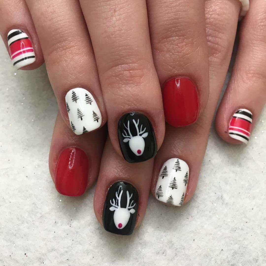 ongles avec dessins de noël