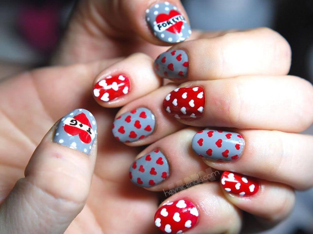 Des ongles d'amour avec des cœurs pour les romantiques! + 170 designs 7