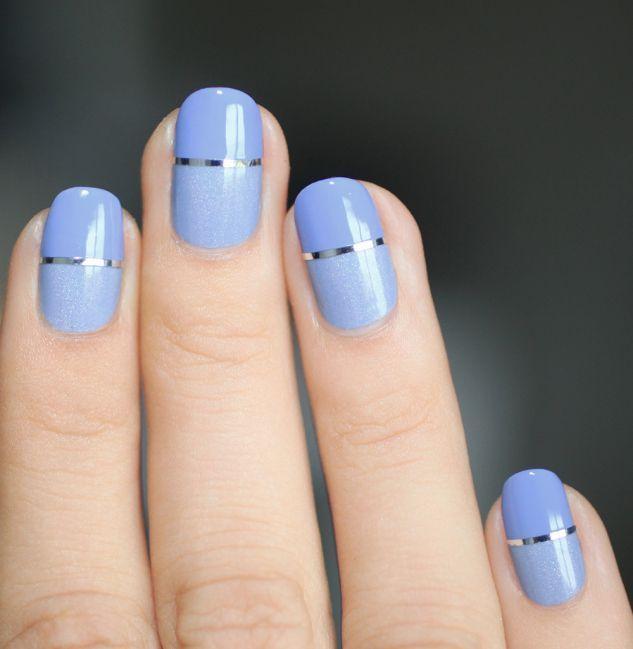 images d'ongles en bleu clair