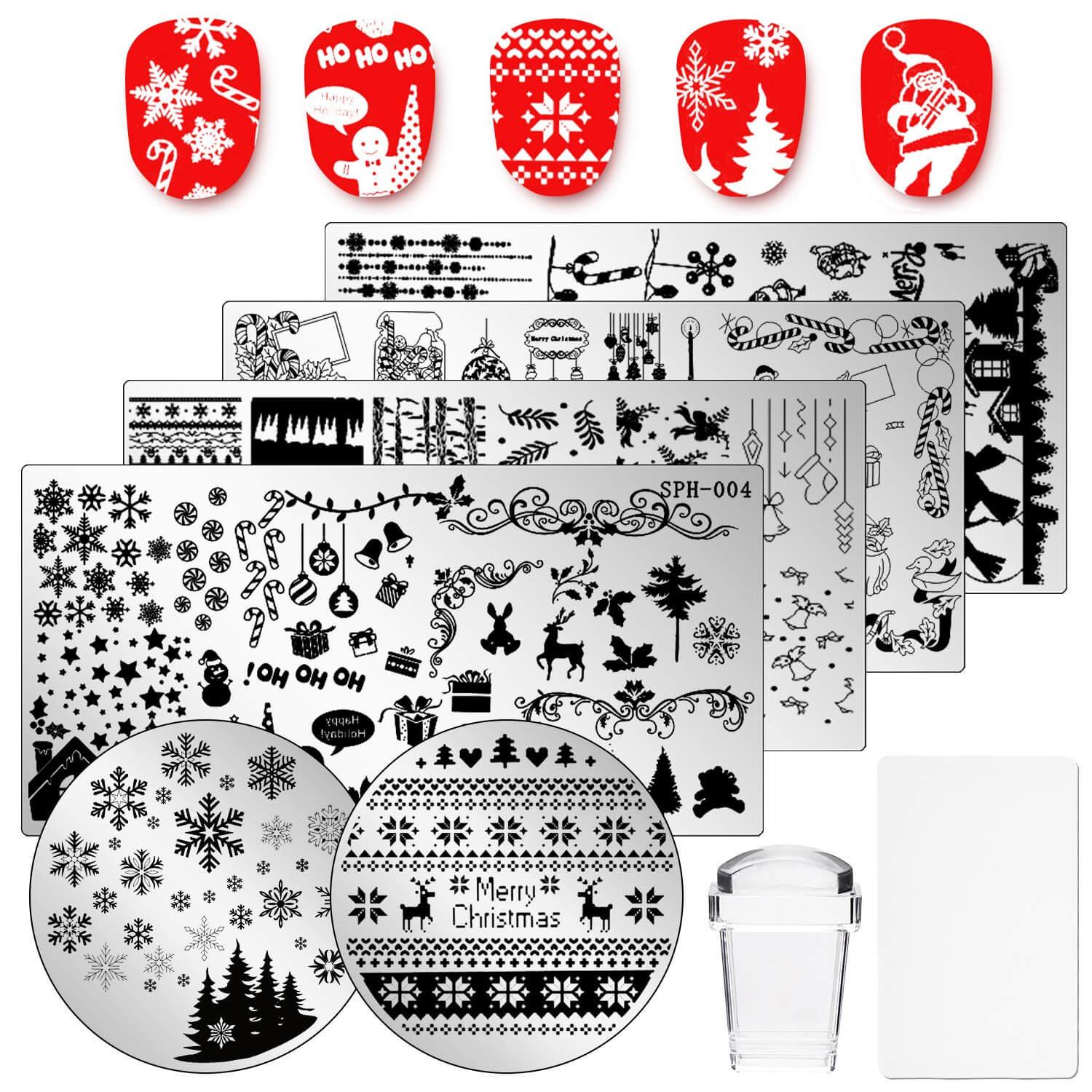 impression de noël pour les ongles