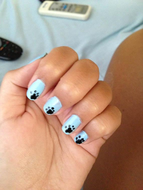 Plus de 80 motifs d'ongles décorés en bleu clair 32