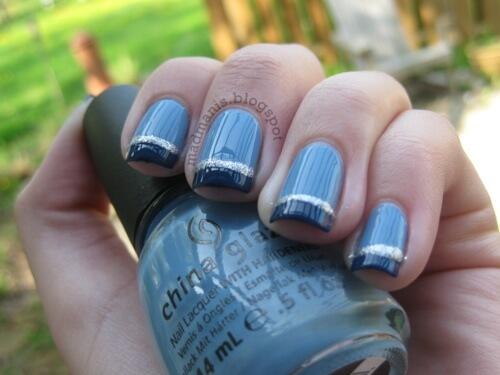 Plus de 80 motifs d'ongles décorés en bleu clair 63