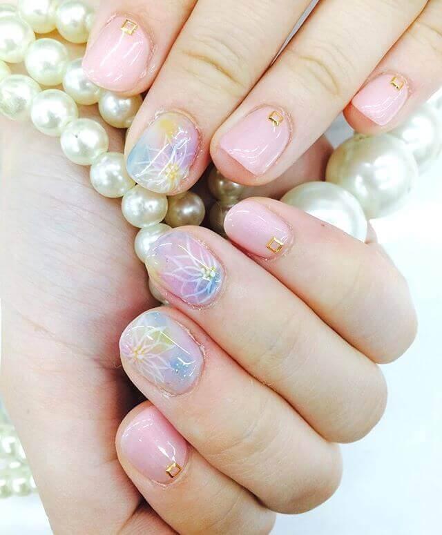 ongles courts porcelaine rose