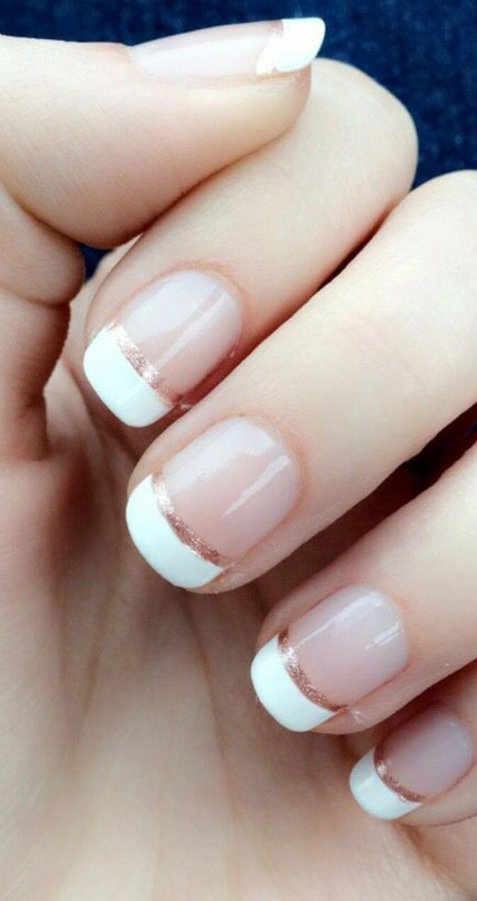 ongles courts pour la mariée à la française