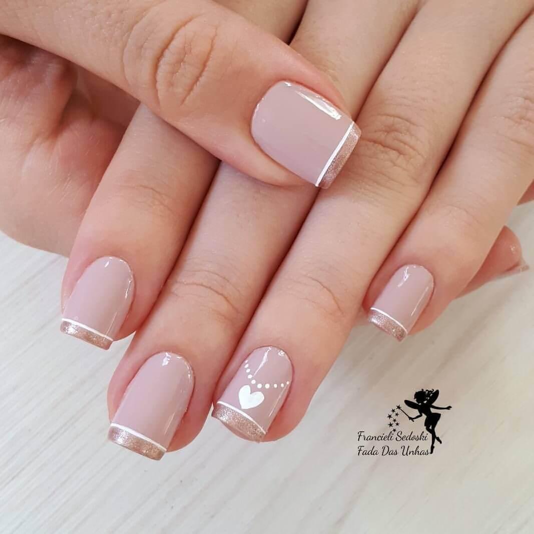 ongles courts pour la mariée