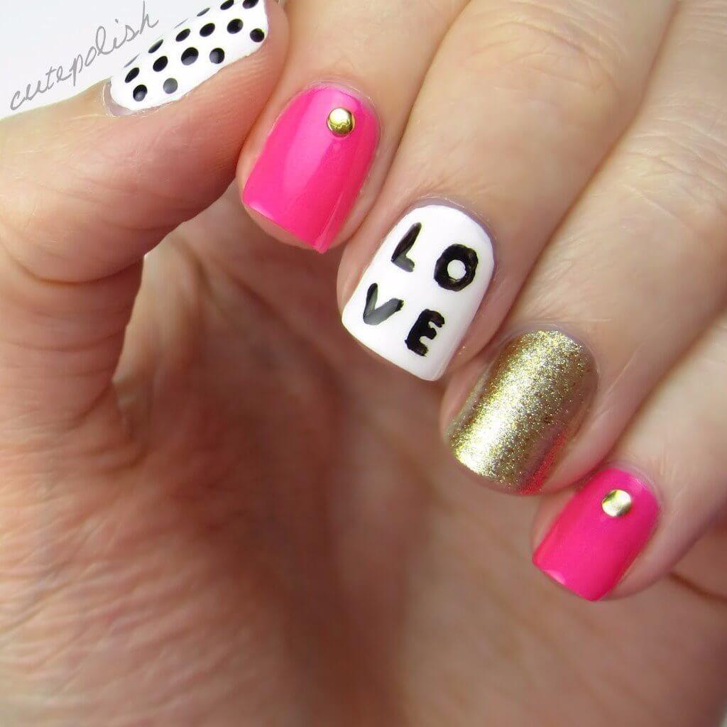 Des ongles d'amour avec des cœurs pour les romantiques! + 170 dessins 29