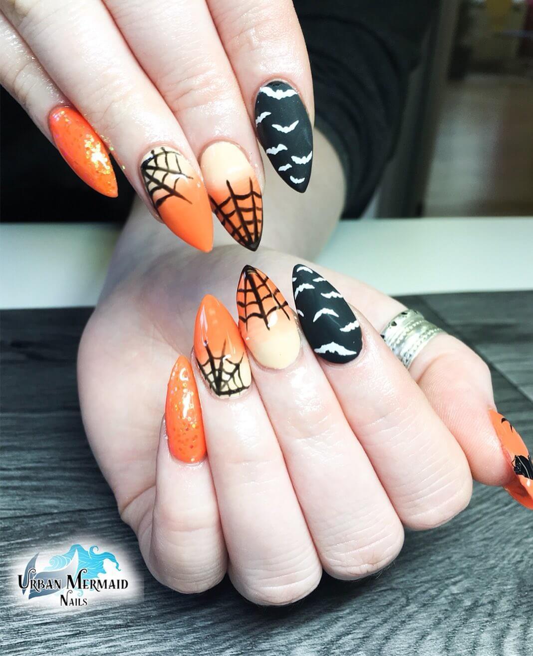 ongles de chauve-souris d'halloween