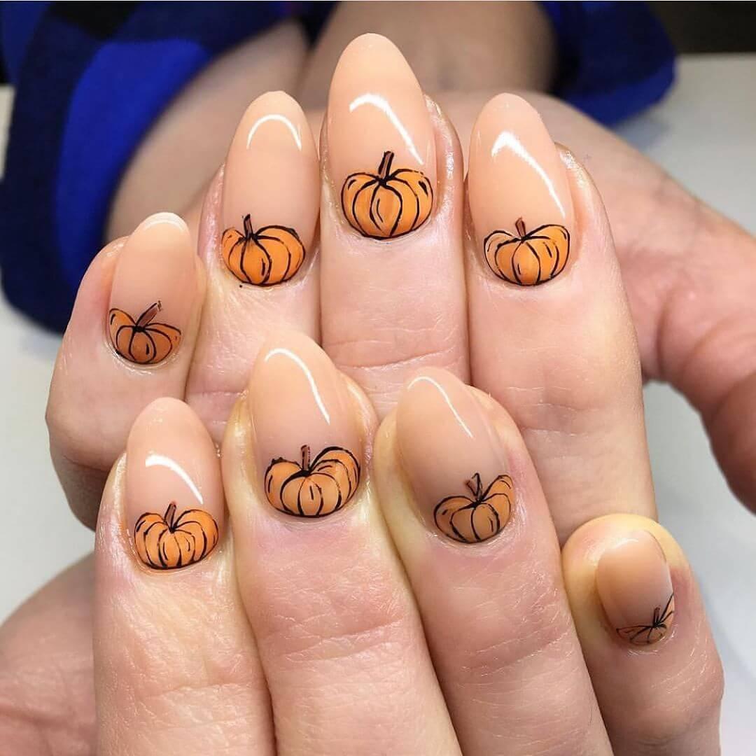 ongles de citrouille