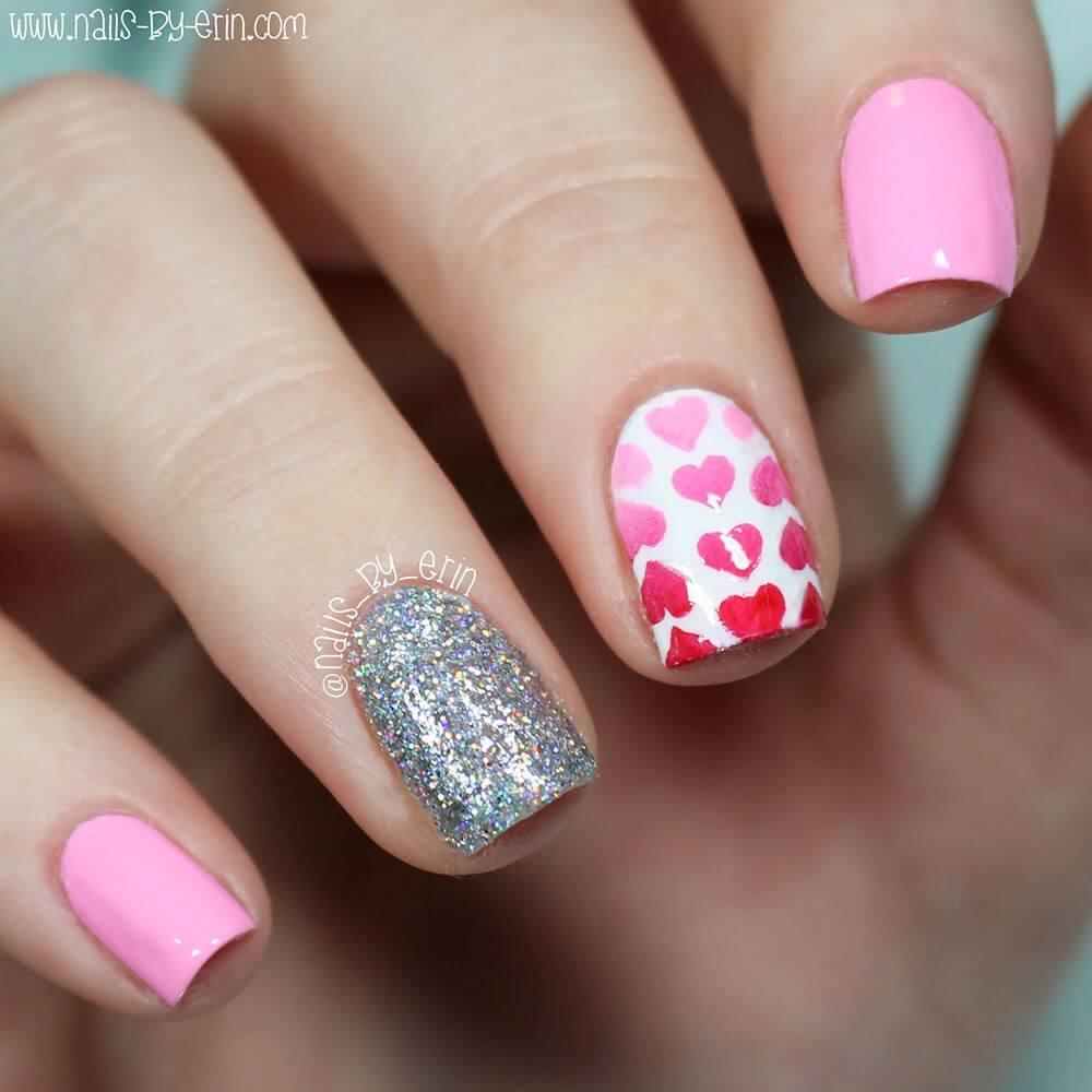 Des ongles d'amour avec des cœurs pour les romantiques! + 170 designs 26