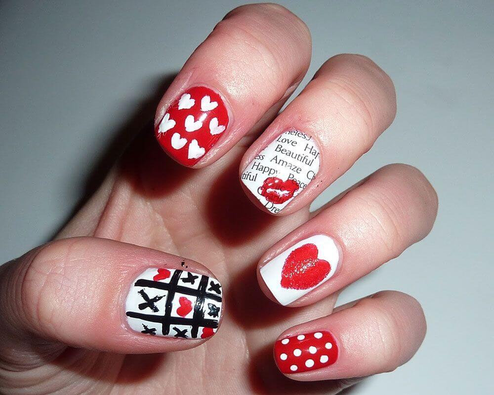 Des ongles d'amour avec des cœurs pour les romantiques! + 170 designs 31