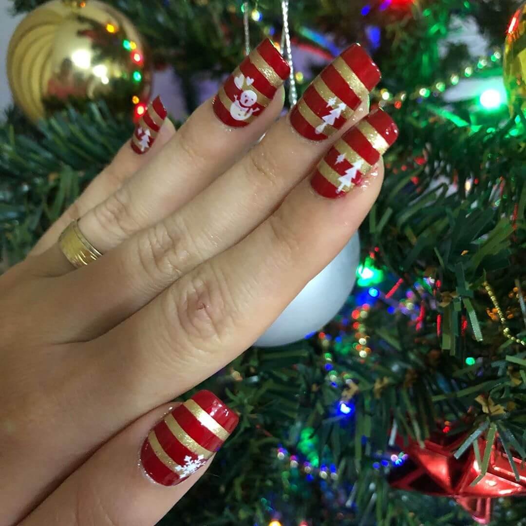 ongles de Noël simples