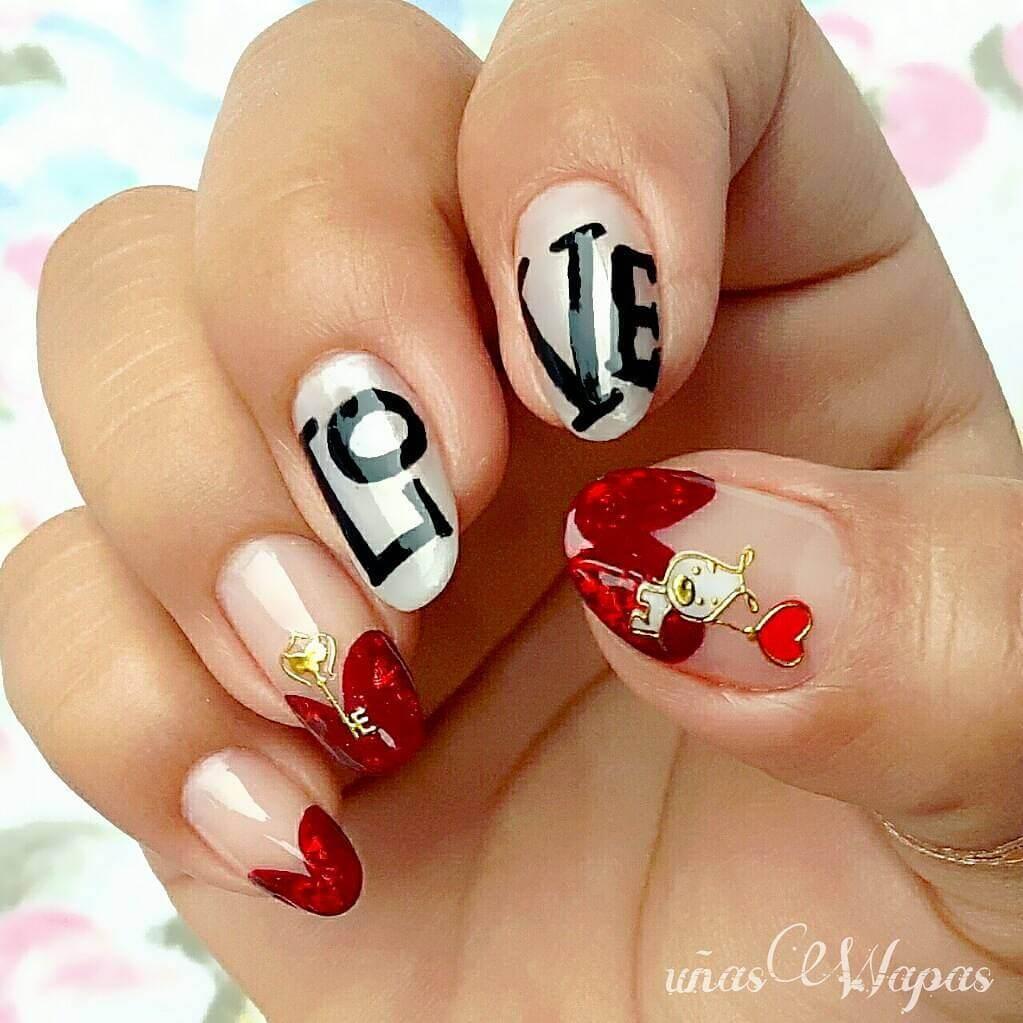 ongles de Saint-Valentin