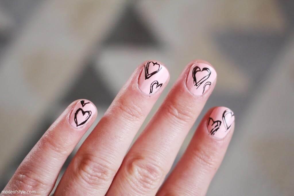 Des ongles d'amour avec des cœurs pour les romantiques! + 170 designs 3