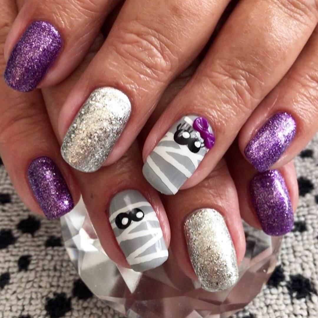 ongles d'halloween simples