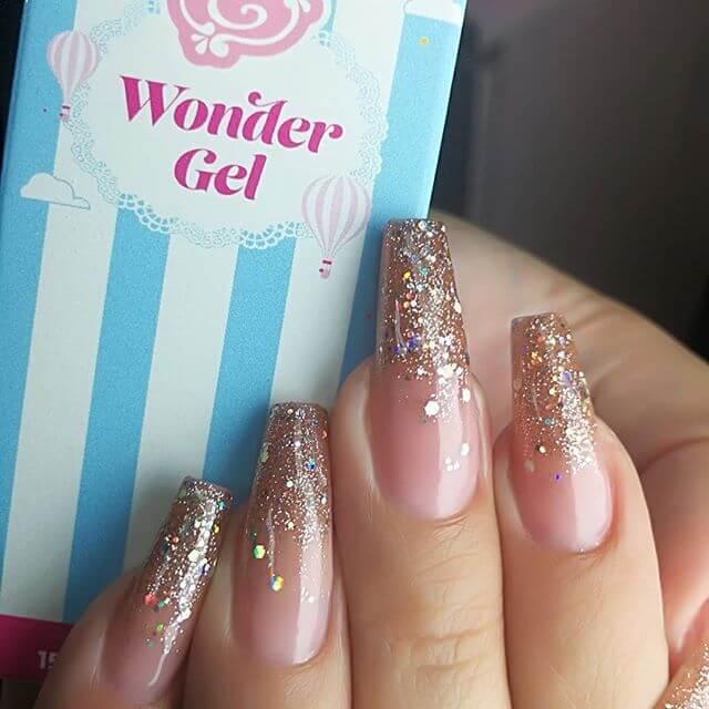 ongles en gel brillant