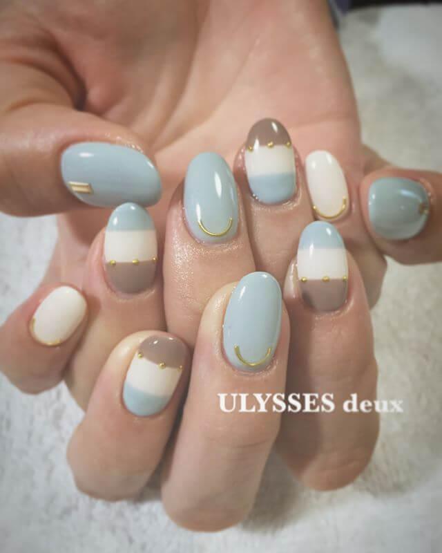 ongles en gel en 3 couleurs