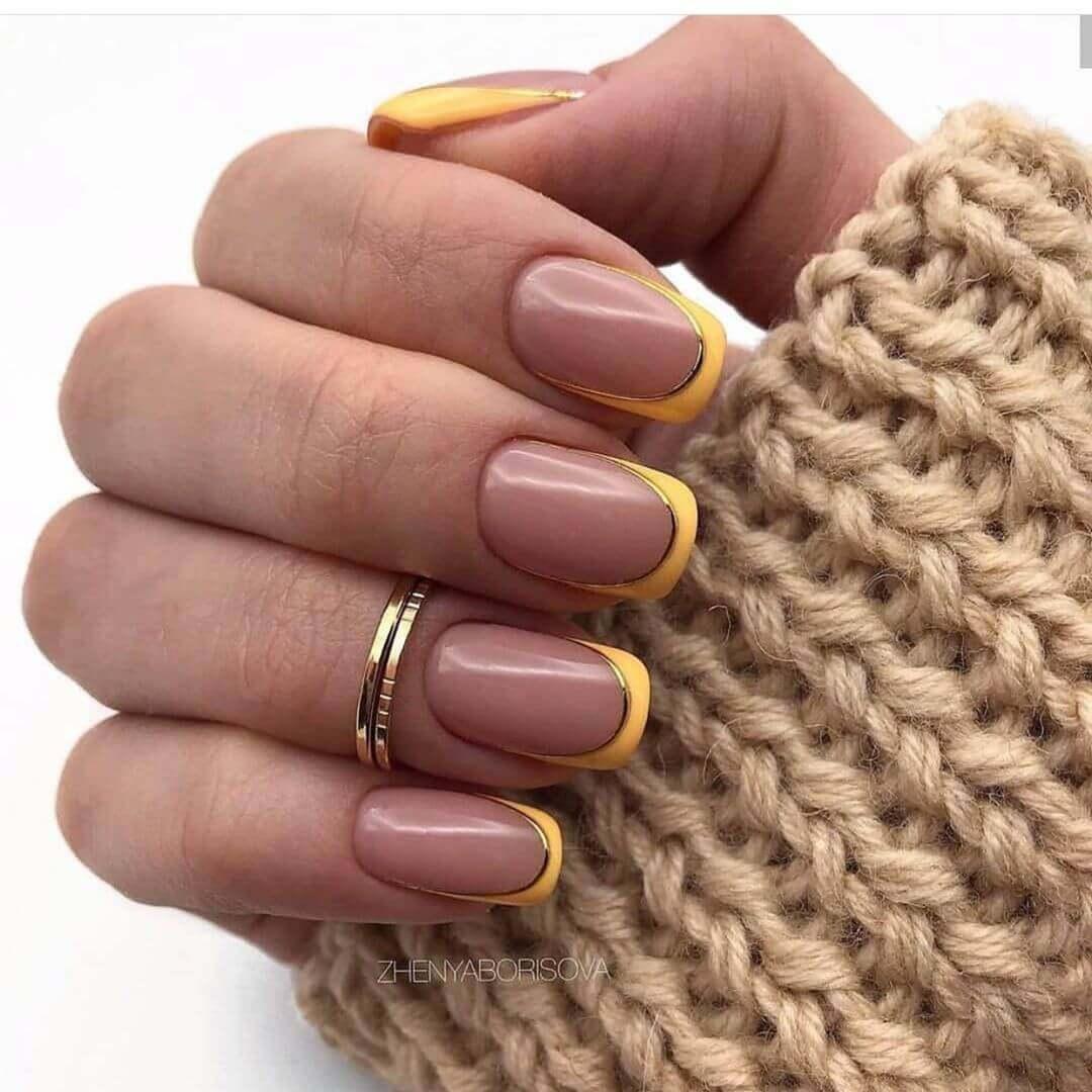 Ongles français colorés