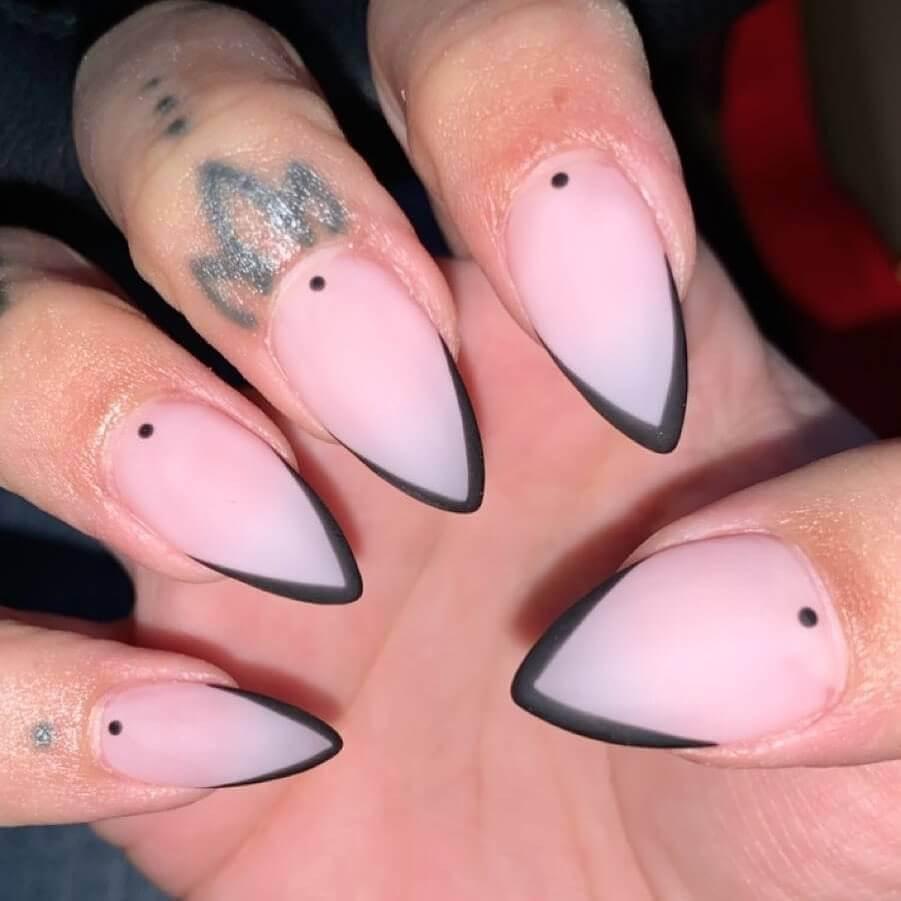 ongles français sorcière halloween