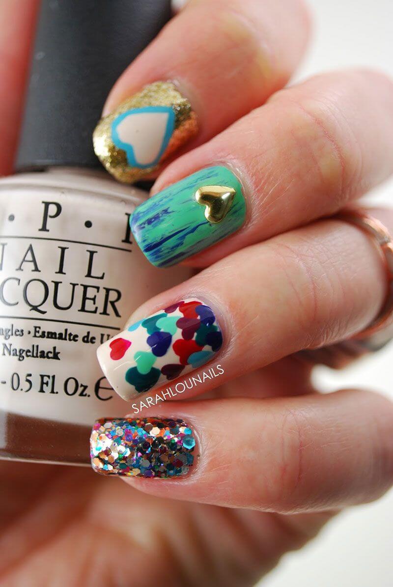 Des ongles d'amour avec des cœurs pour les romantiques! + 170 designs 22