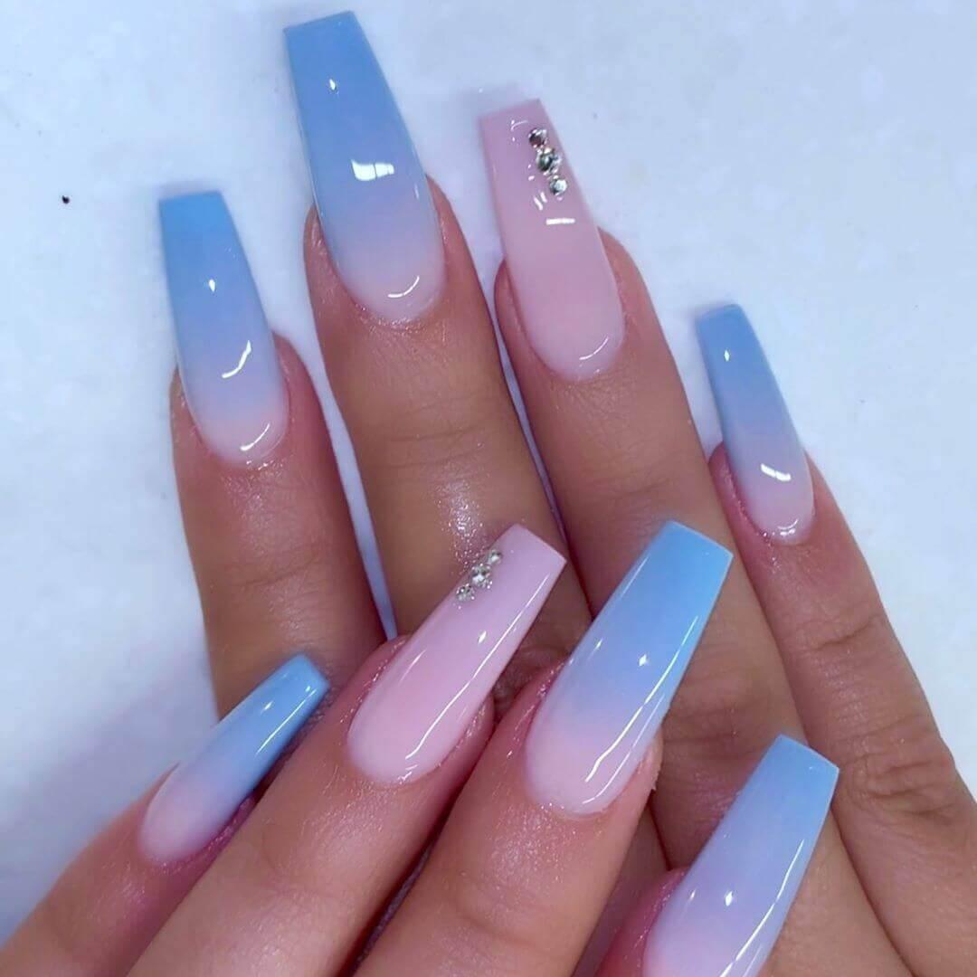 Ongles longs avec dégradé