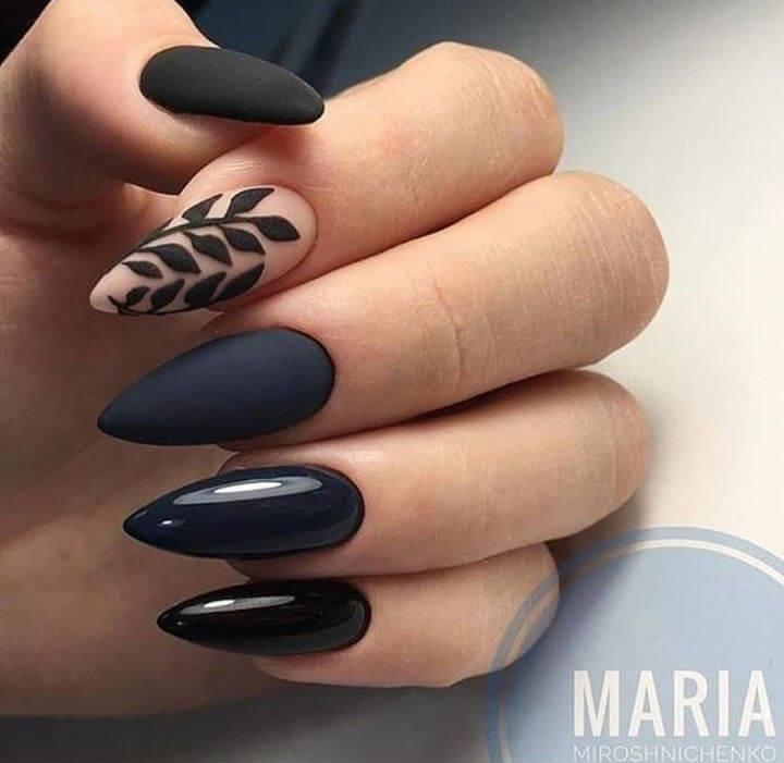ongles noirs pour la mariée