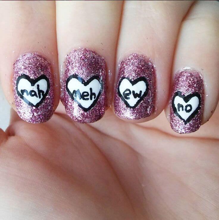 Des ongles d'amour avec des cœurs pour les romantiques! + 170 dessins 12