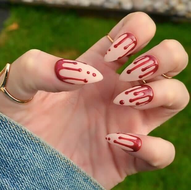 ongles sanglants pour halloween