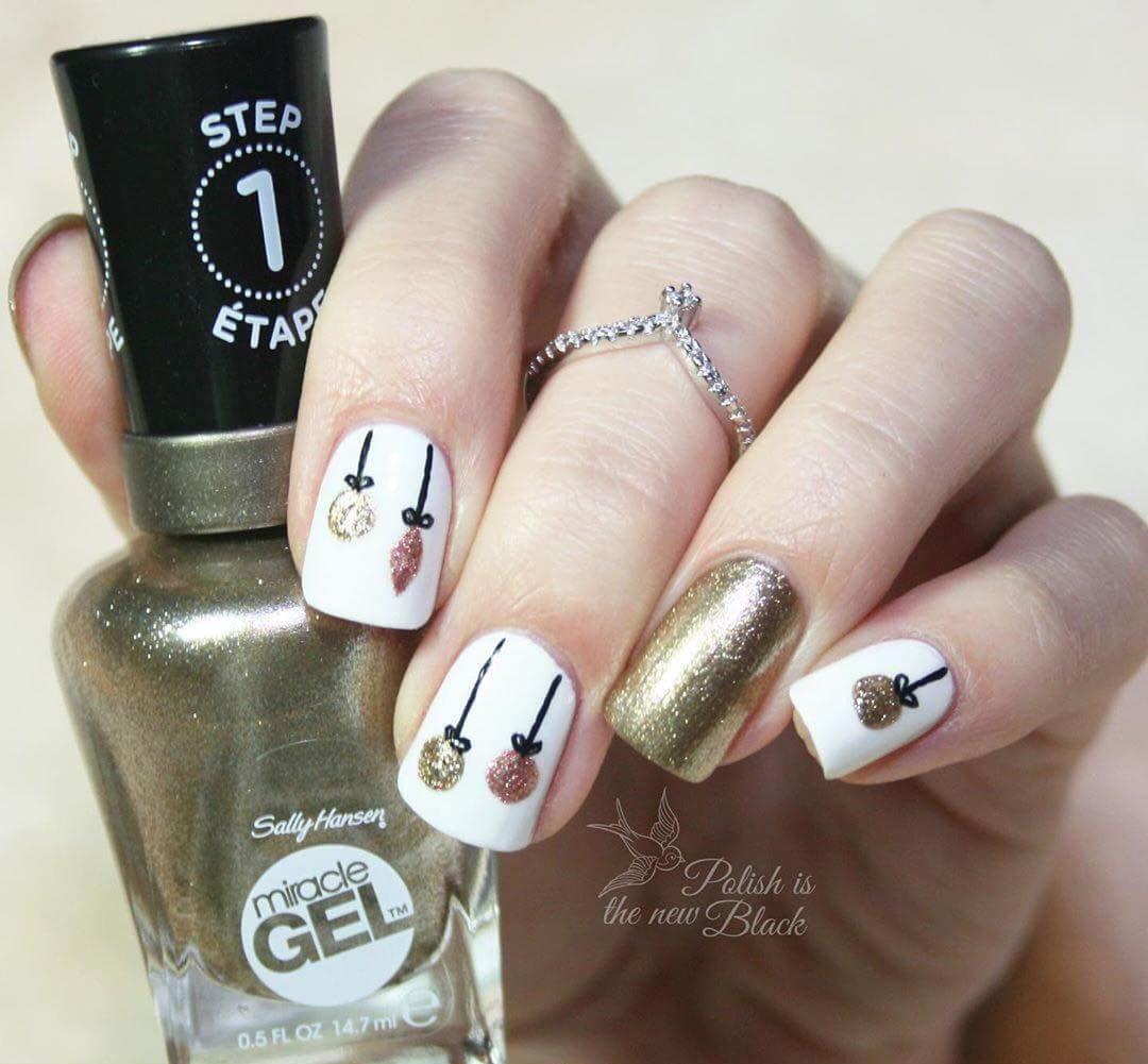 ongles simples décorations de Noël