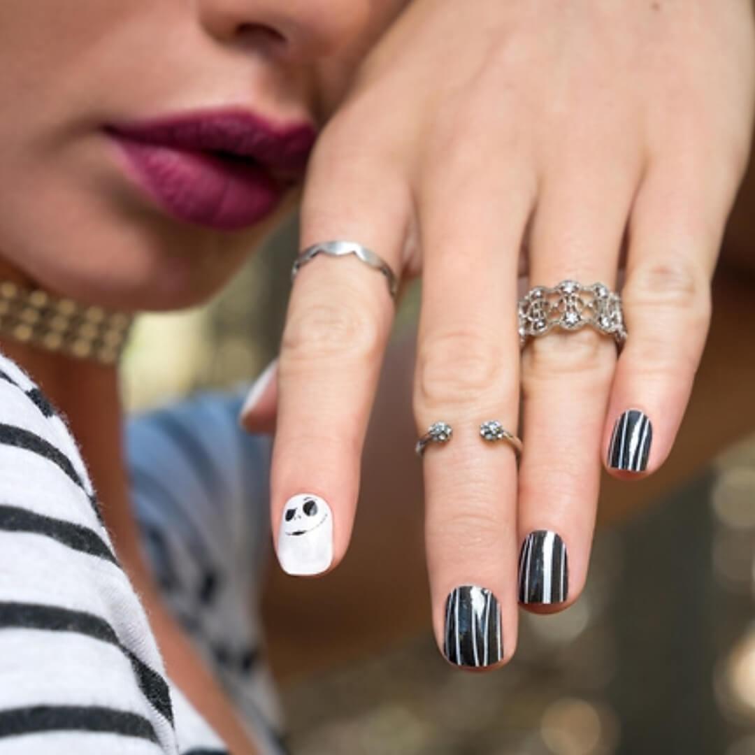 ongles simples halloween