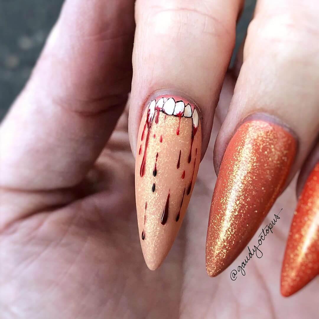 ongles vampire halloween