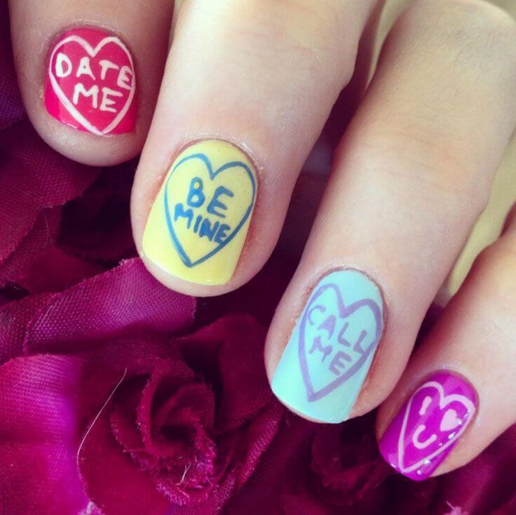 Des ongles d'amour avec des cœurs pour les romantiques! + 170 dessins 10